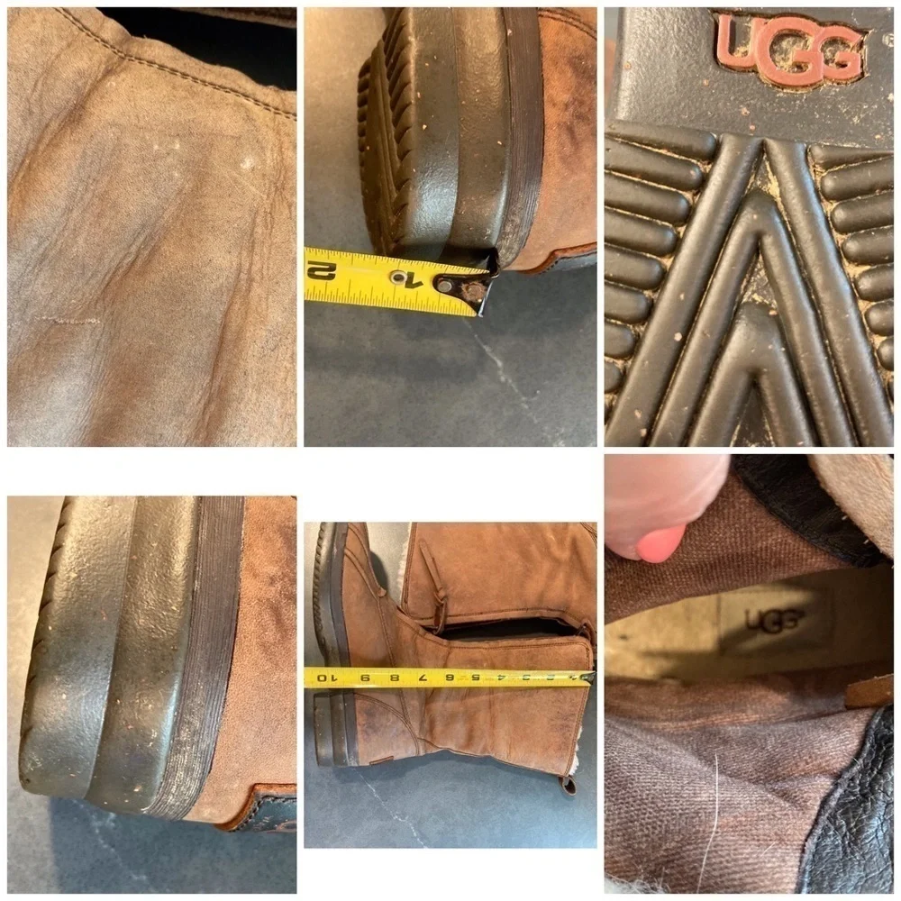 UGG sz 6 Arquette stout leather foldover winter boots